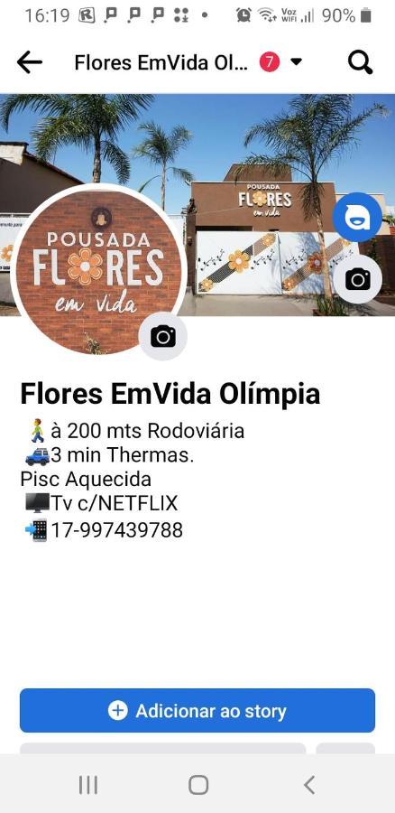 Hotel Pousada Flores Em Vida Olímpia Zewnętrze zdjęcie